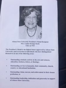 The ASU Summer Commencement Program had a full page about Louise Steele.